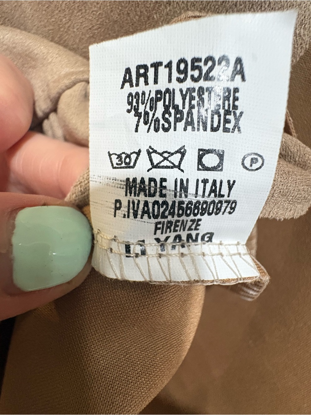 Ruffled Open Front Faux Suede Coat in Camel Made in Italy - Picture 5 of 7